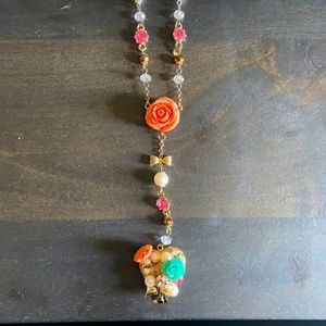 Betsey Johnson 14.5 inch heart pendant necklace